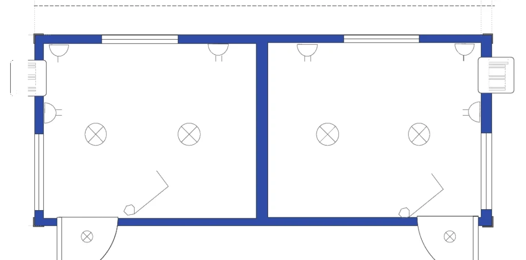 Plano Oficina Doble 2.5x6